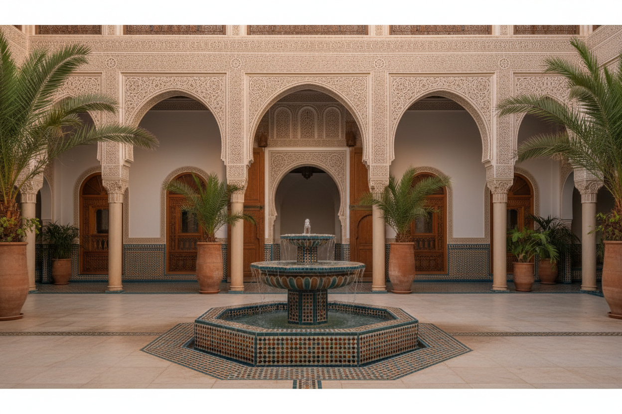 Hero LUMÏA — Riad Patio Golden Hour