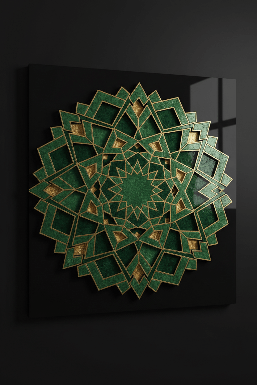 Riad Doré — Art Digital Marocain Haute Résolution - LUMÏA