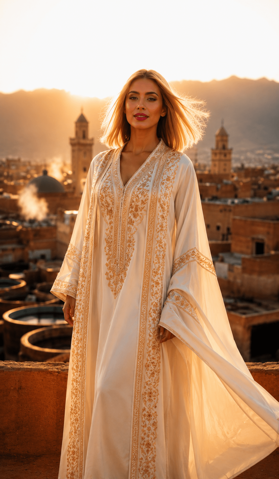 Portrait de Femme Marocaine en Caftan — Art IA LUMÏA - LUMÏA