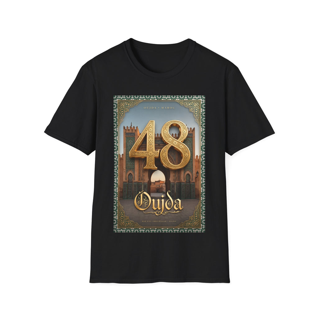 48 Oujda Souvenir T-Shirt — Vintage Moroccan Cityscape Tee