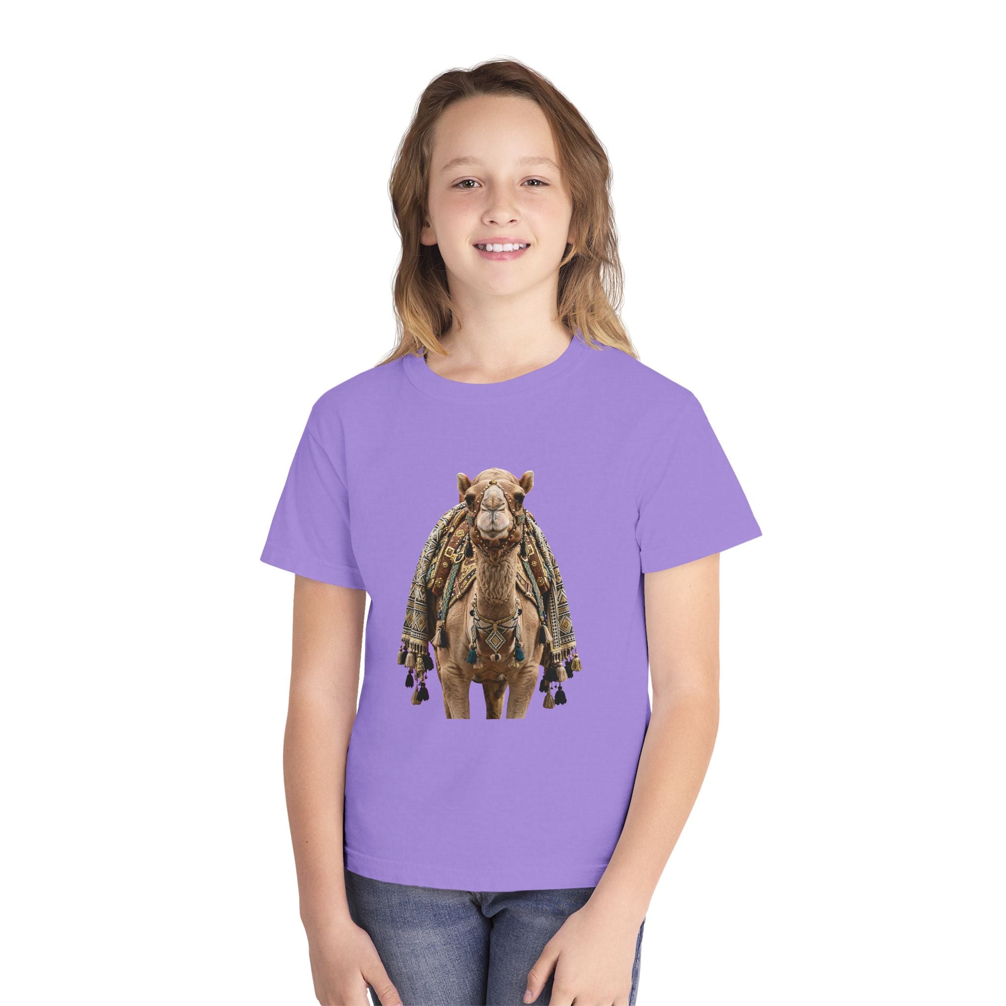 Youth Tee — Cute Camel Graphic Shirt (Boho Desert Vibe)