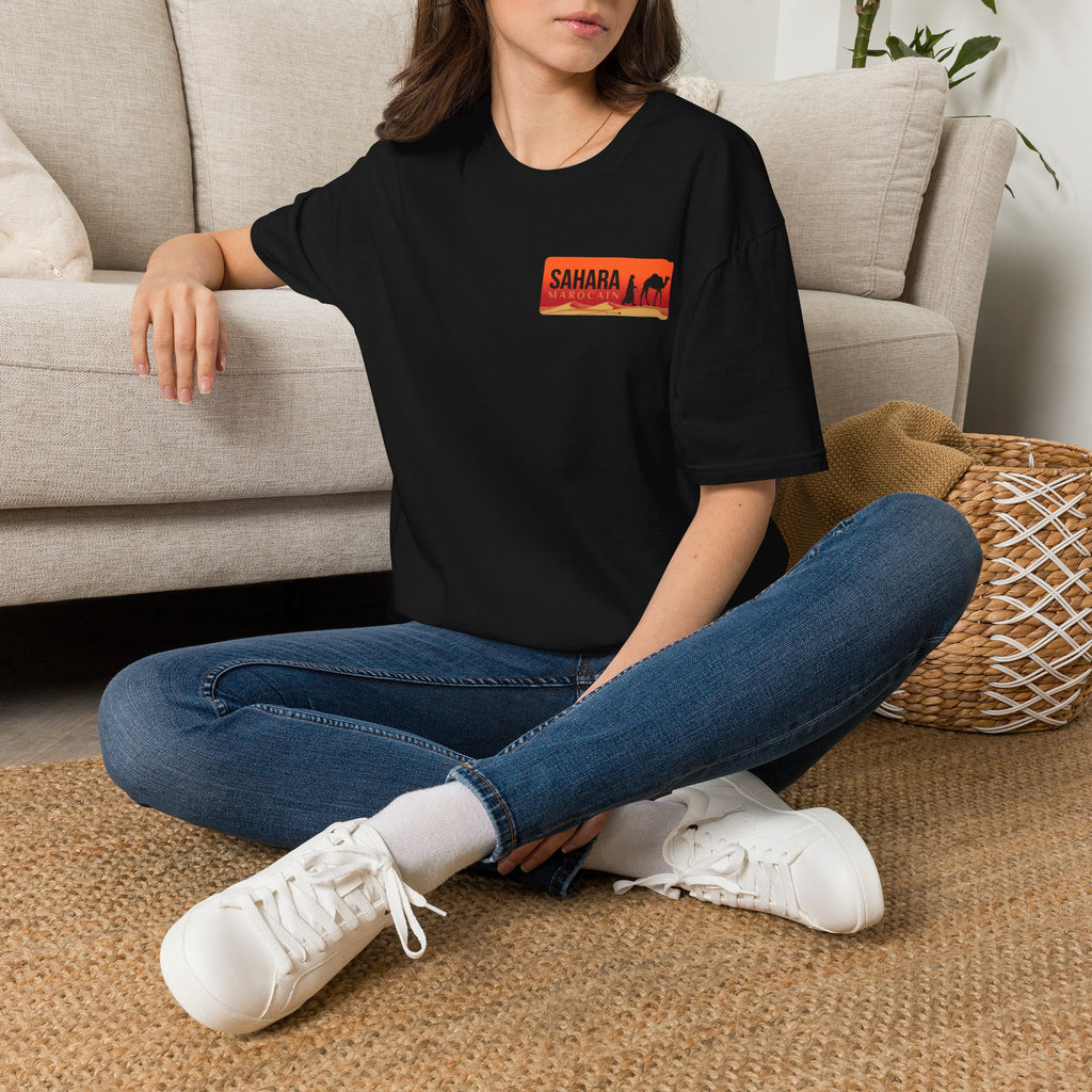 Sahara Morocco Sunset T-Shirt — Desert Camel Graphic Tee - LUMÏA