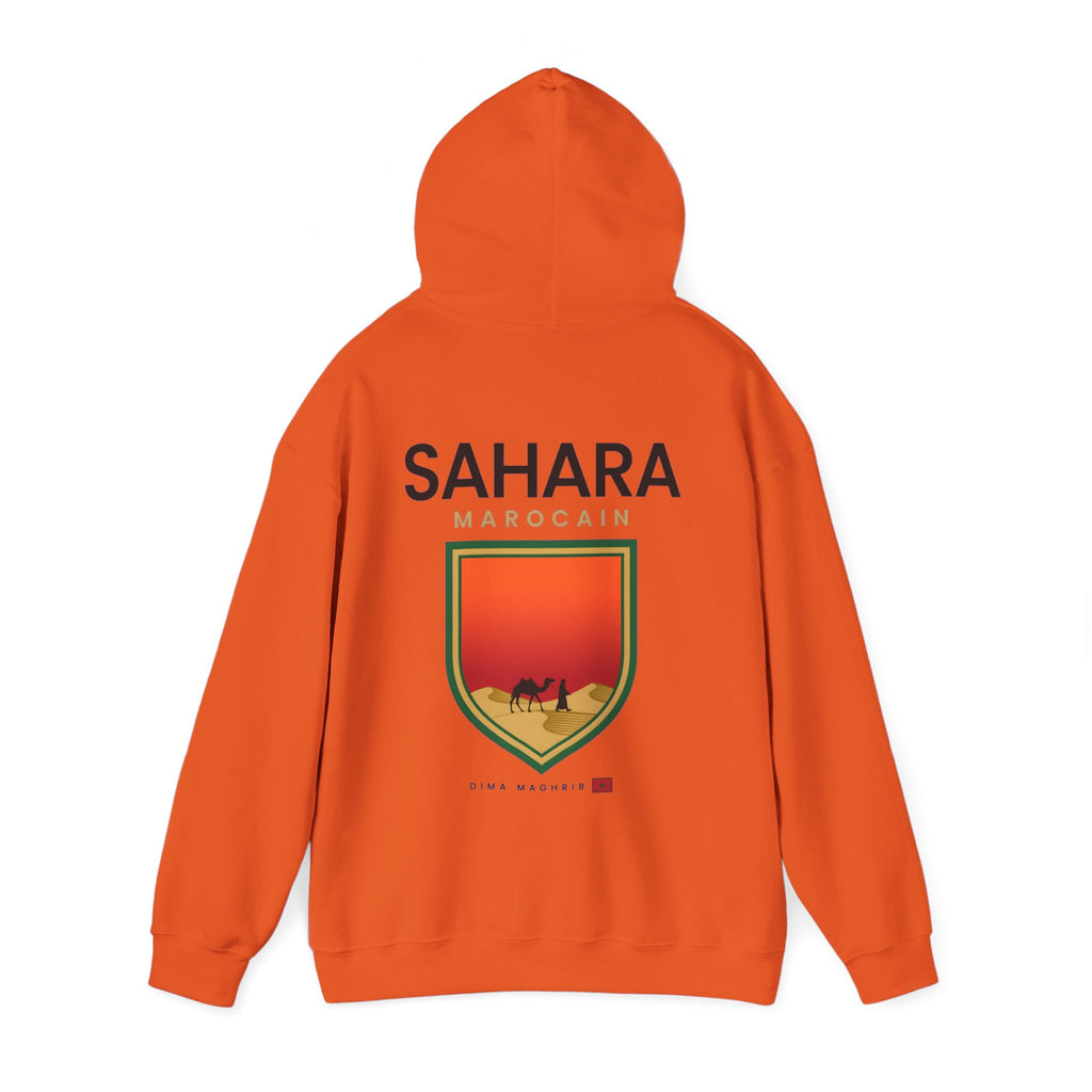 Sahara Marocain Hoodie — Desert Crest Graphic Pullover - LUMÏA