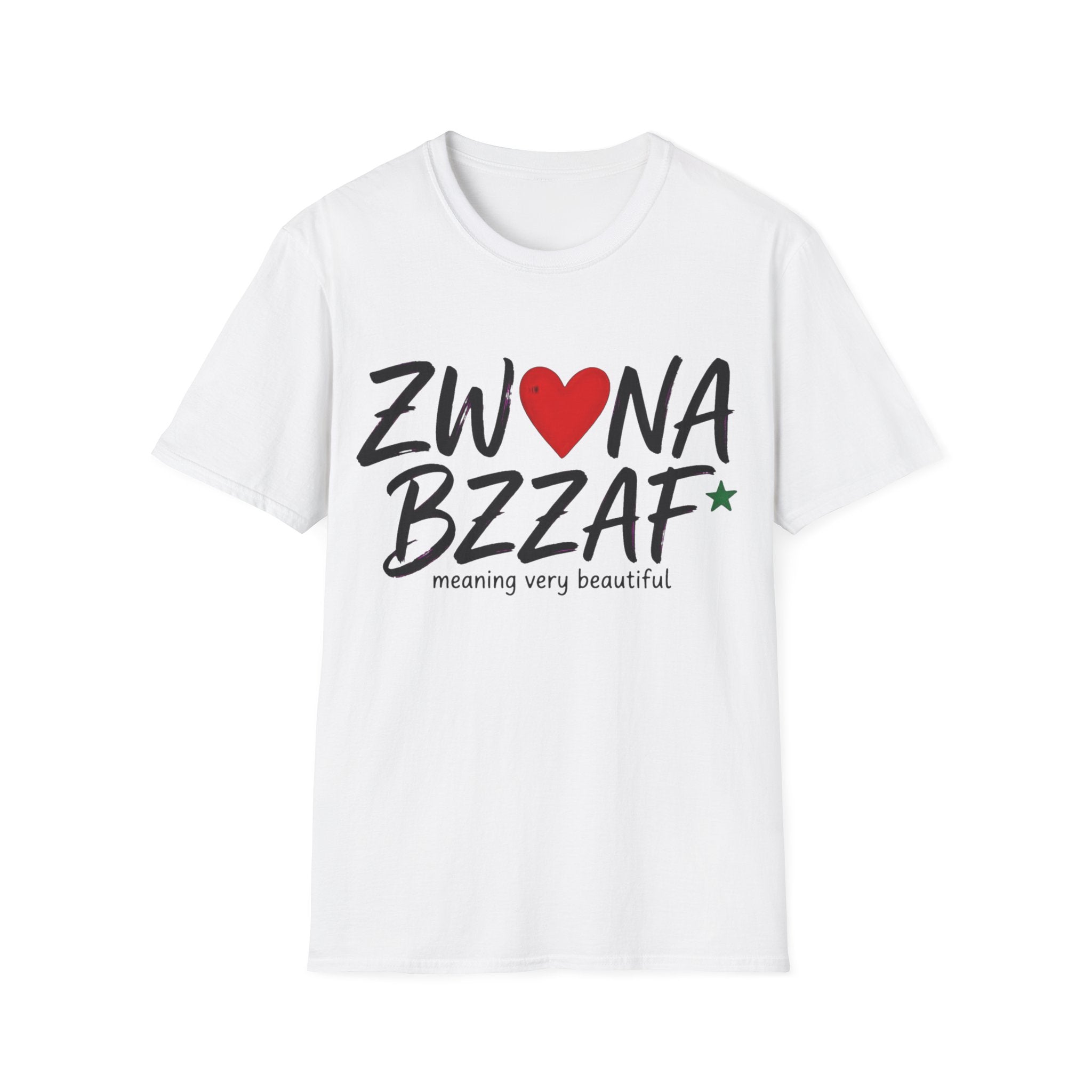 T-Shirt — Zwna Bzzaf Heart Logo Tee (Meaning: Very Beautiful)