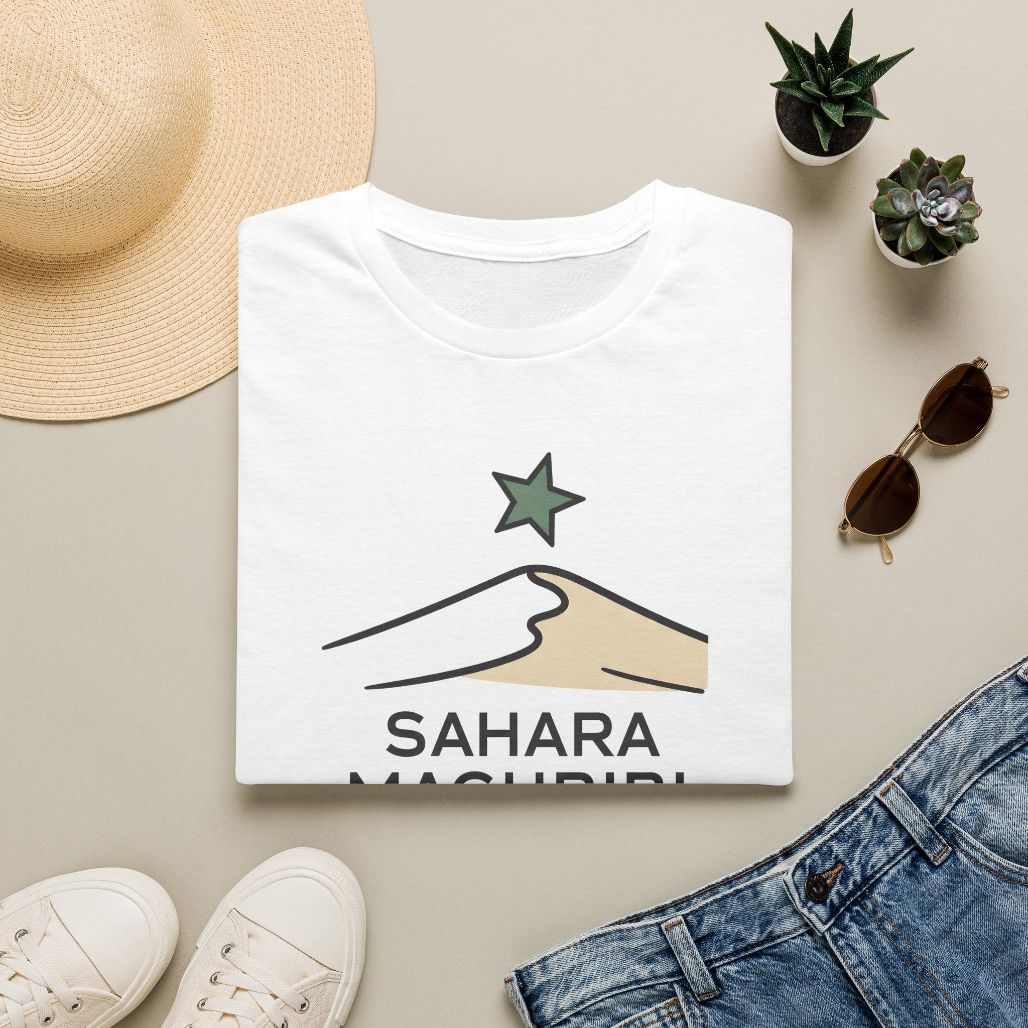 Sahara Maghribi Graphic T‑Shirt — North African Pride Desert Emblem