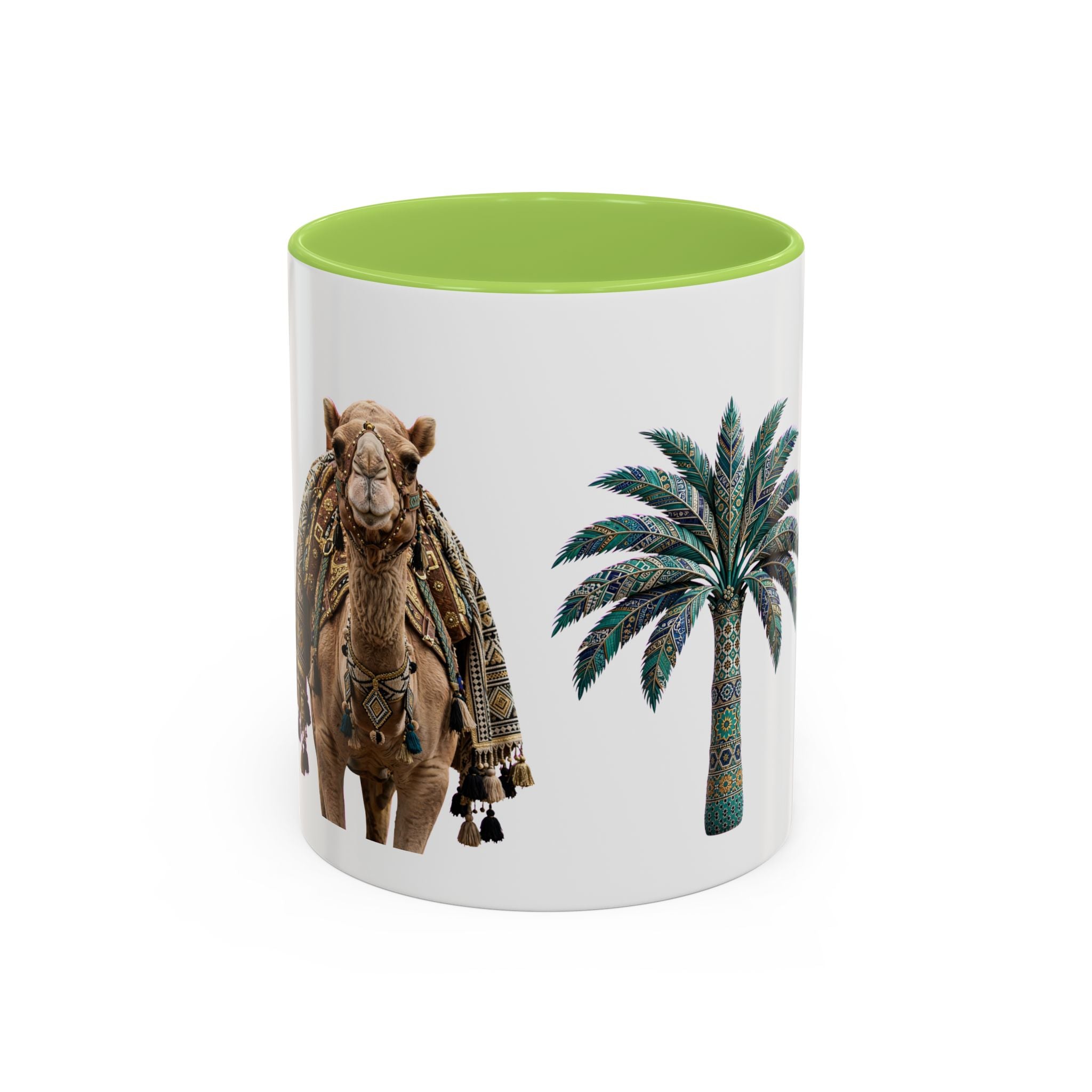 Boho Camel & Palm Accent Coffee Mug – 11/15oz Rustic Desert Travel Tea Cup
