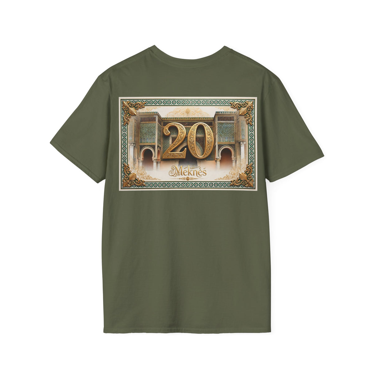 20th Birthday Moroccan Palace T-Shirt — Gold Zellige Anniversary Graphic Tee - LUMÏA