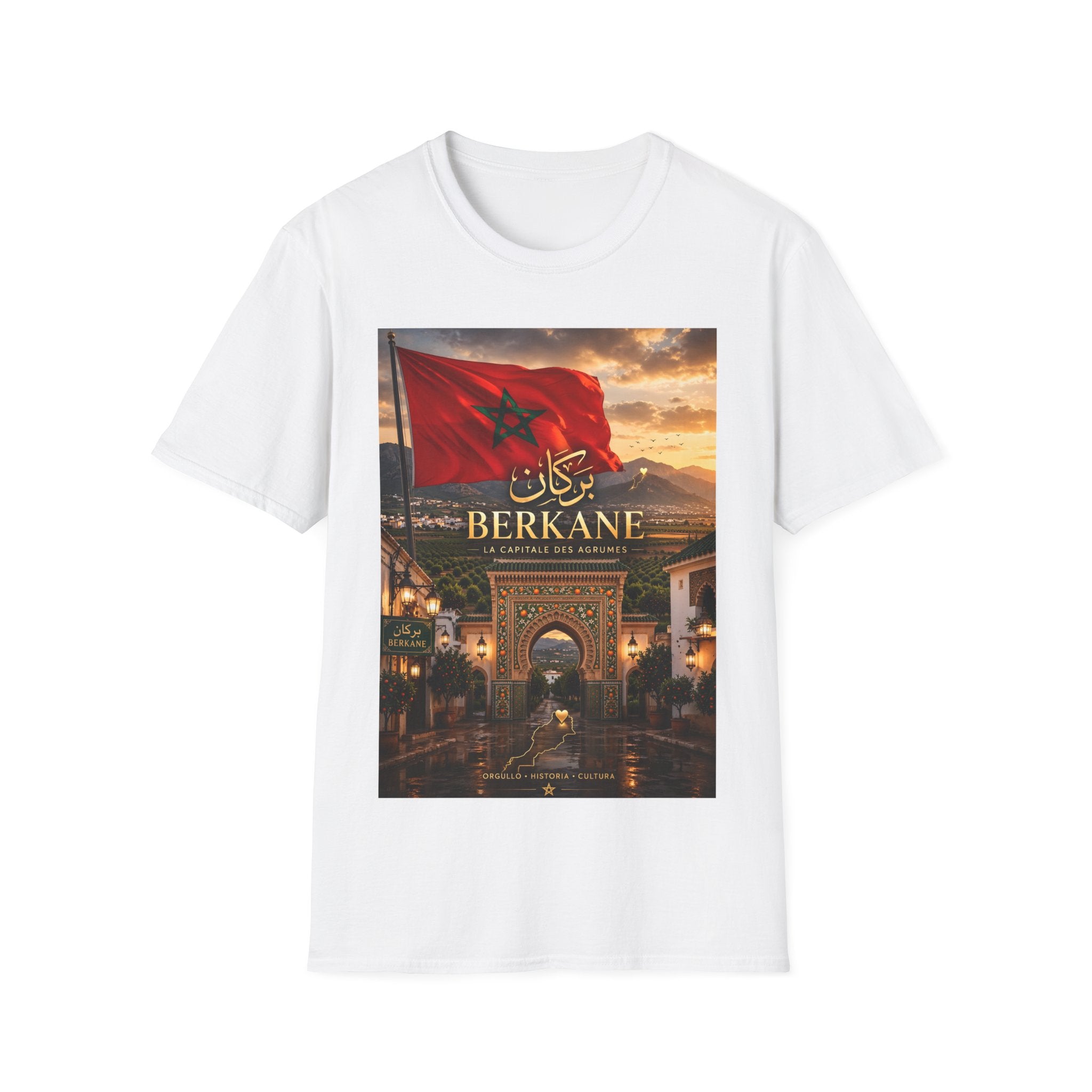 Berkane Morocco Flag T-Shirt — Moroccan City Heritage Tee