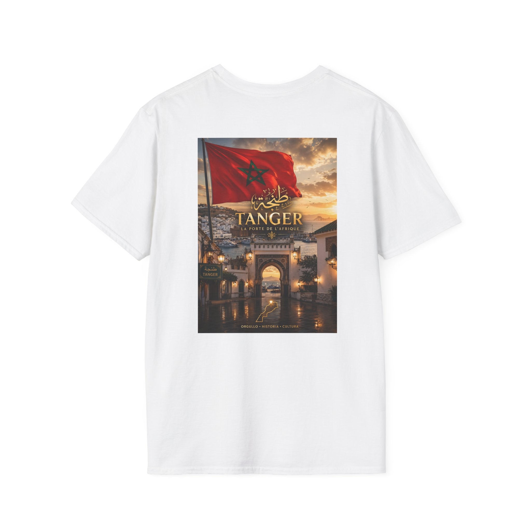 Tanger Morocco Flag T-Shirt — La Porte de L'Afrique Graphic Tee - LUMÏA