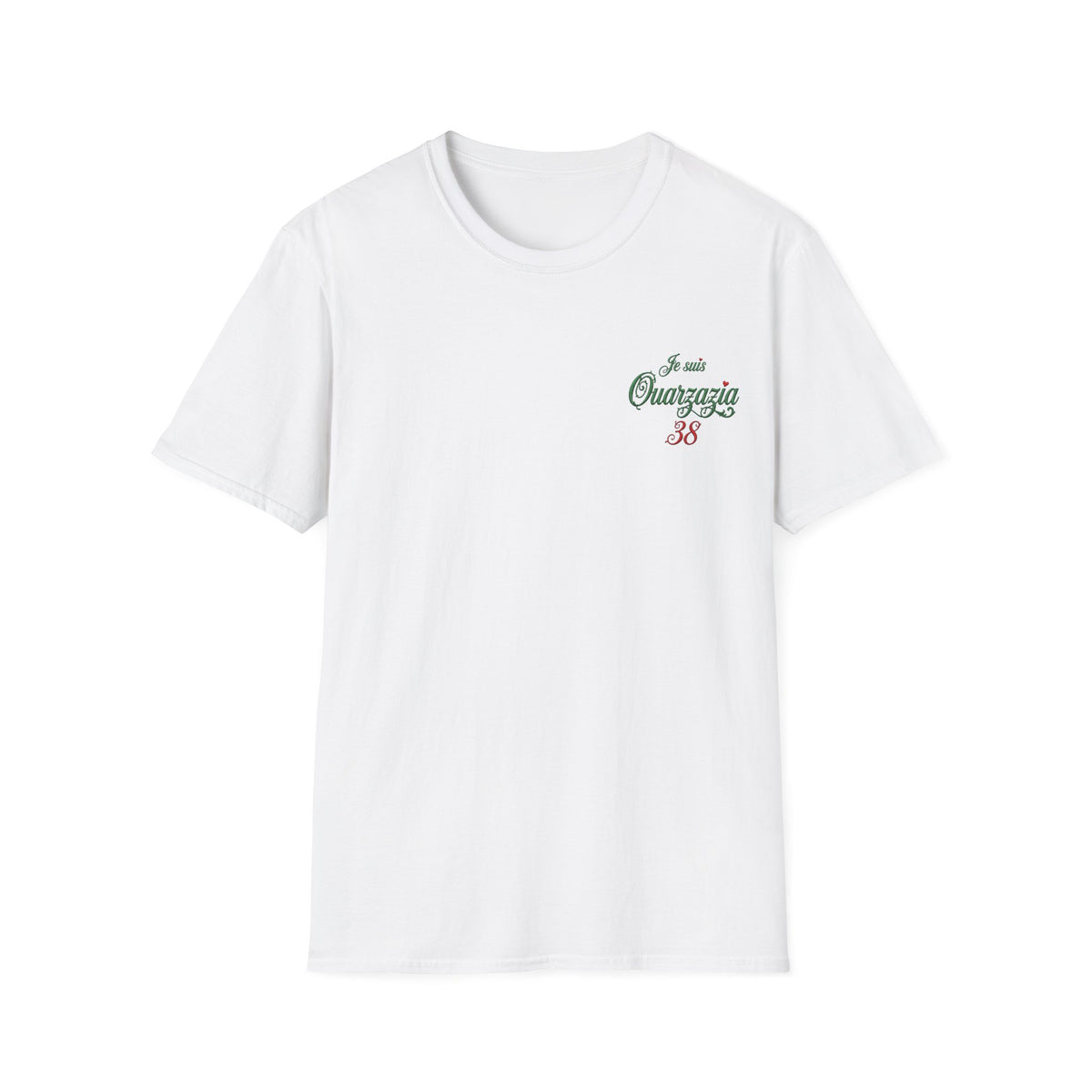 T-Shirt — Je suis Ouazzazia 38 Minimalist Chest Logo - LUMÏA