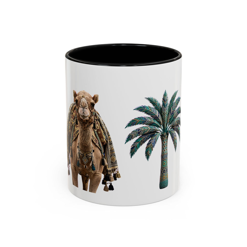 Boho Camel & Palm Accent Coffee Mug – 11/15oz Rustic Desert Travel Tea Cup