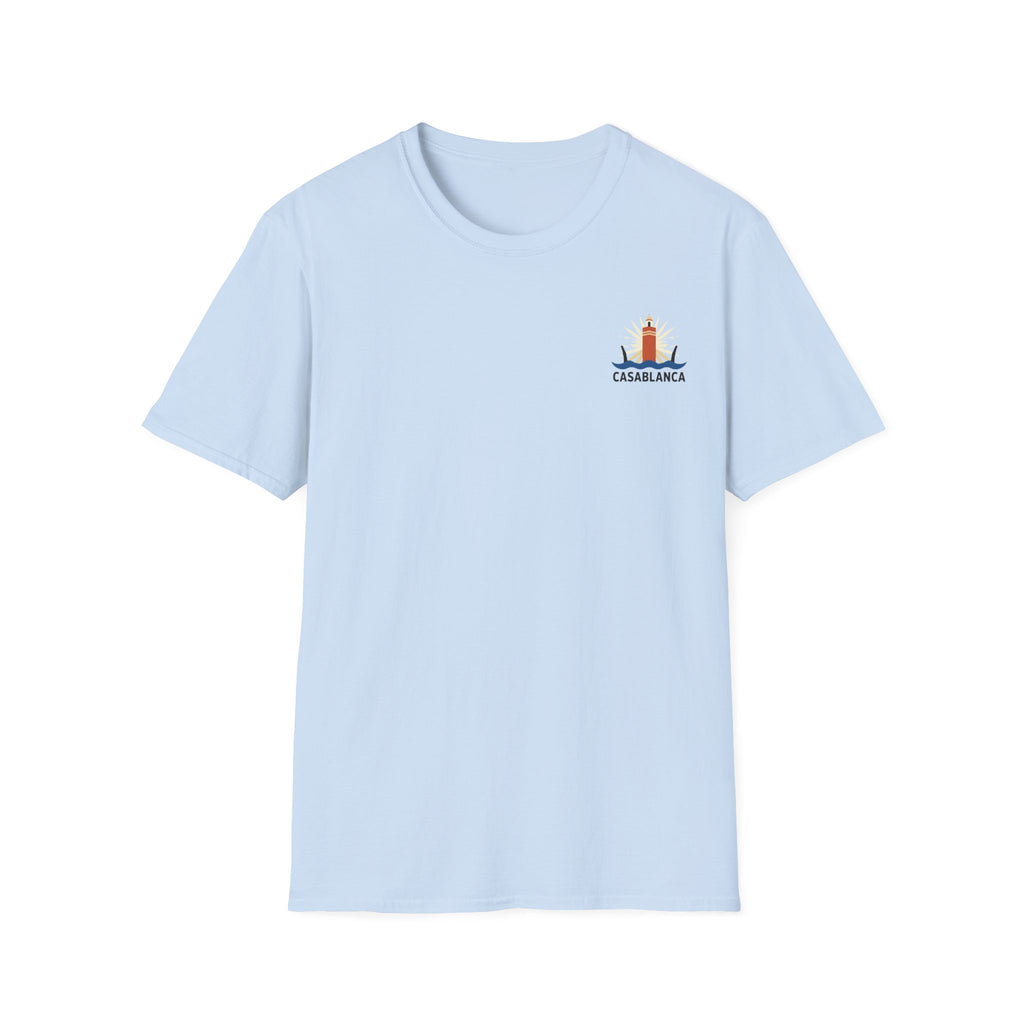 T-shirt Casablanca — Skyline minimaliste de la ville
