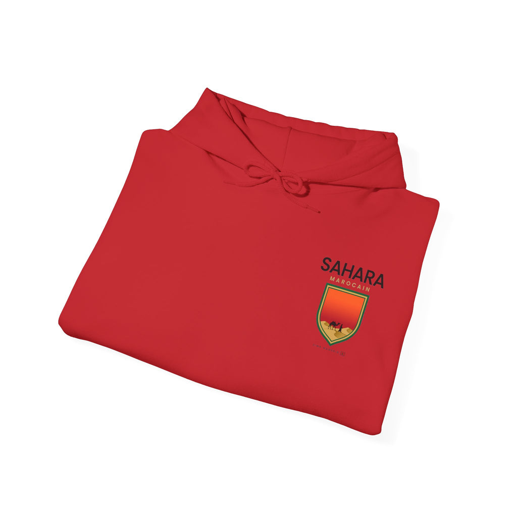 Sahara Marocain Hoodie — Desert Crest Graphic Pullover - LUMÏA