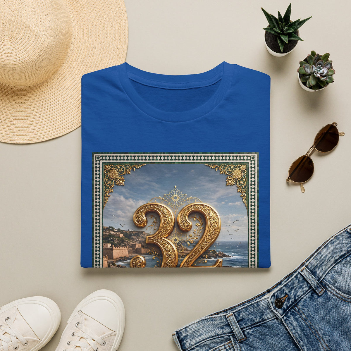 T-Shirt — Vintage '32' Seaside Graphic Tee (Escondida) - LUMÏA