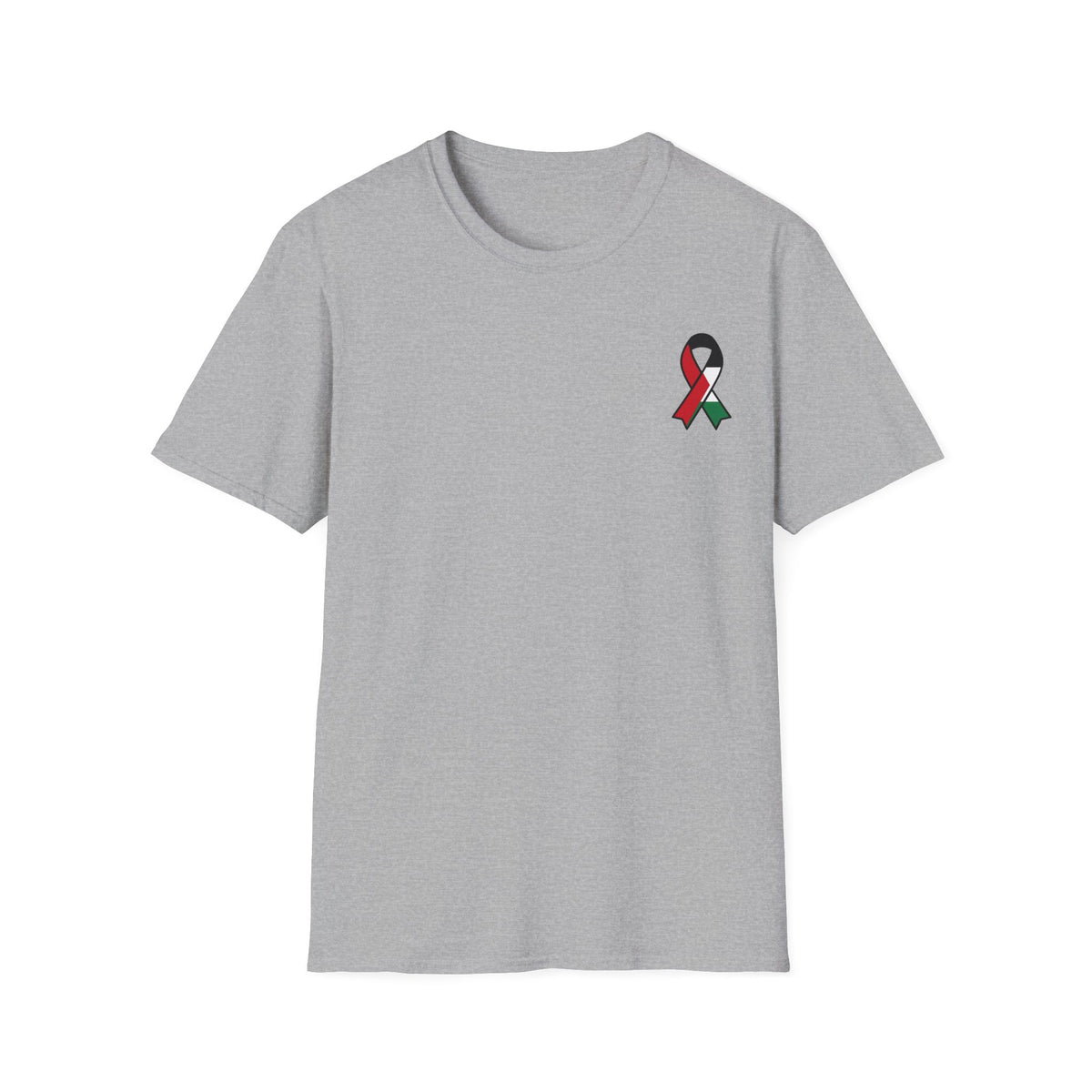 T-shirt Ruban de solidarité, rouge noir et vert - LUMÏA