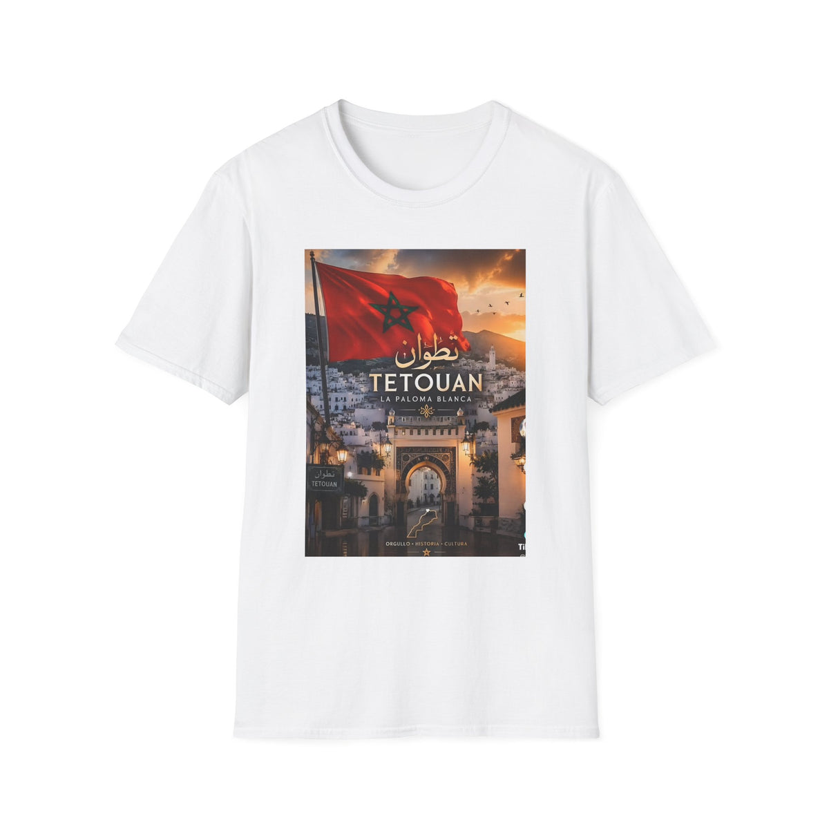 Tetouan Morocco Flag T-Shirt — Tetouan La Paloma Blanca Travel Souvenir - LUMÏA