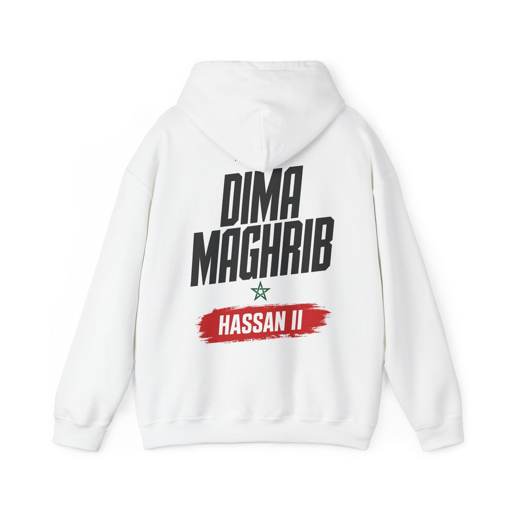Dima Maghrib Hoodie — Hassan II Morocco Graphic Pullover - LUMÏA