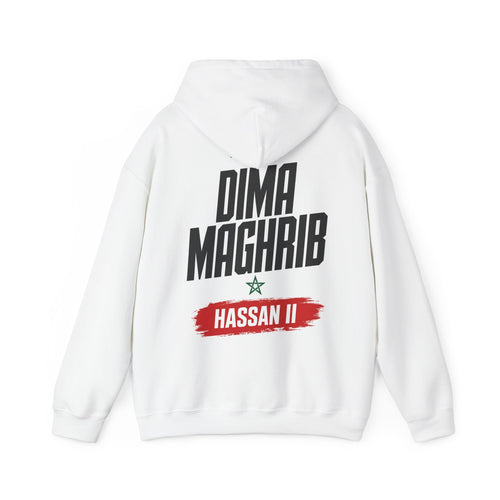 Dima Maghrib Hoodie — Hassan II Morocco Graphic Pullover - LUMÏA