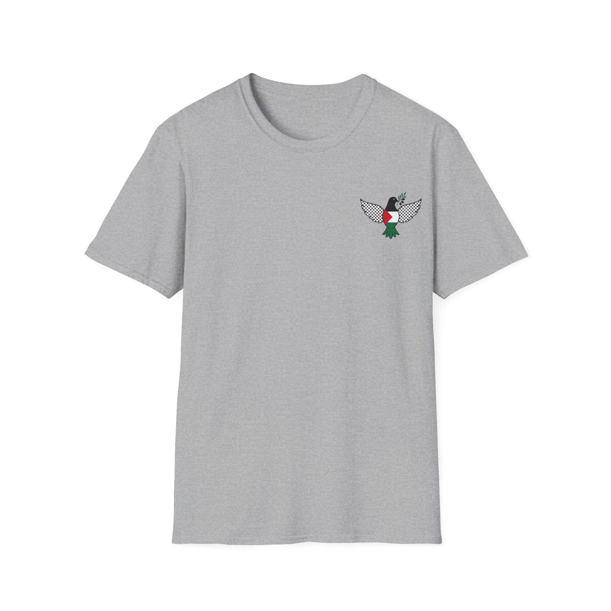 T-shirt Colombe Palestine, rameau d’olivier - LUMÏA