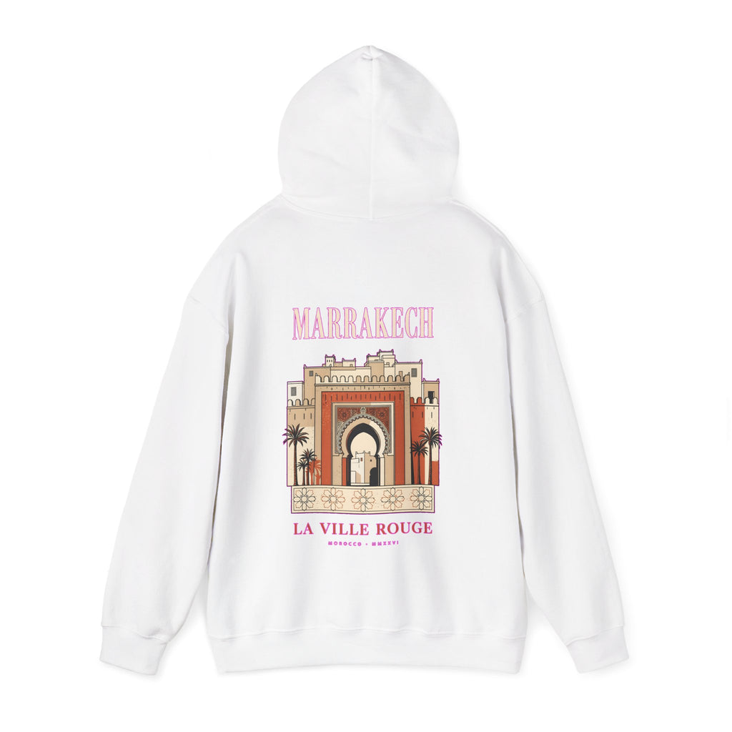 Marrakech 'La Ville Rouge' Hoodie — Vintage Moroccan Travel Sweatshirt - LUMÏA