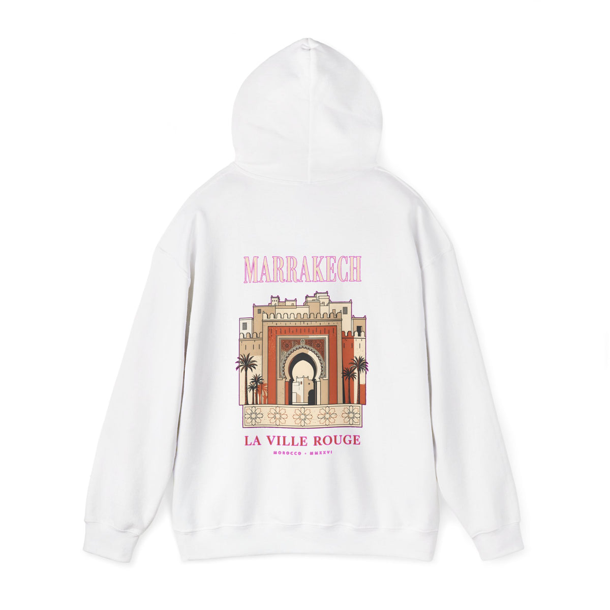 Marrakech 'La Ville Rouge' Hoodie — Vintage Moroccan Travel Sweatshirt - LUMÏA