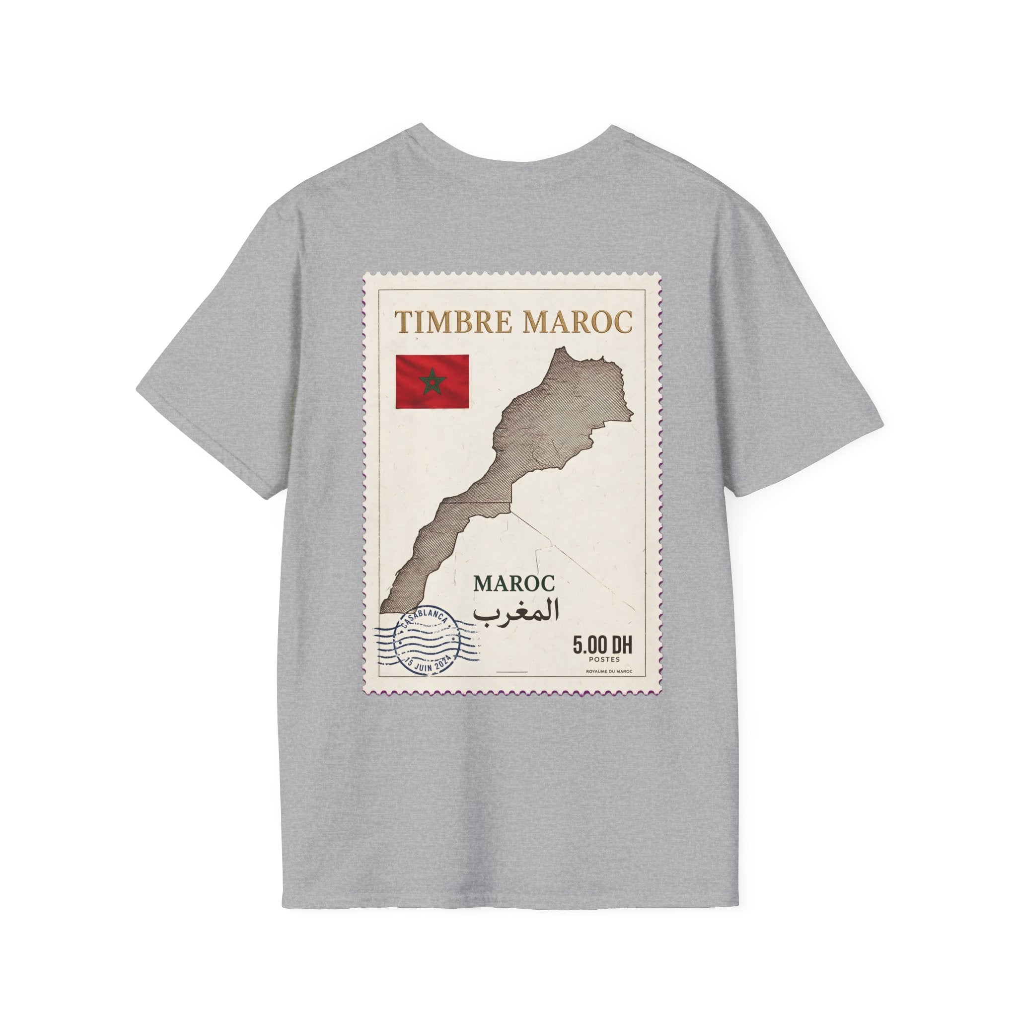 T-shirt Timbre Maroc — Carte du Maroc vintage