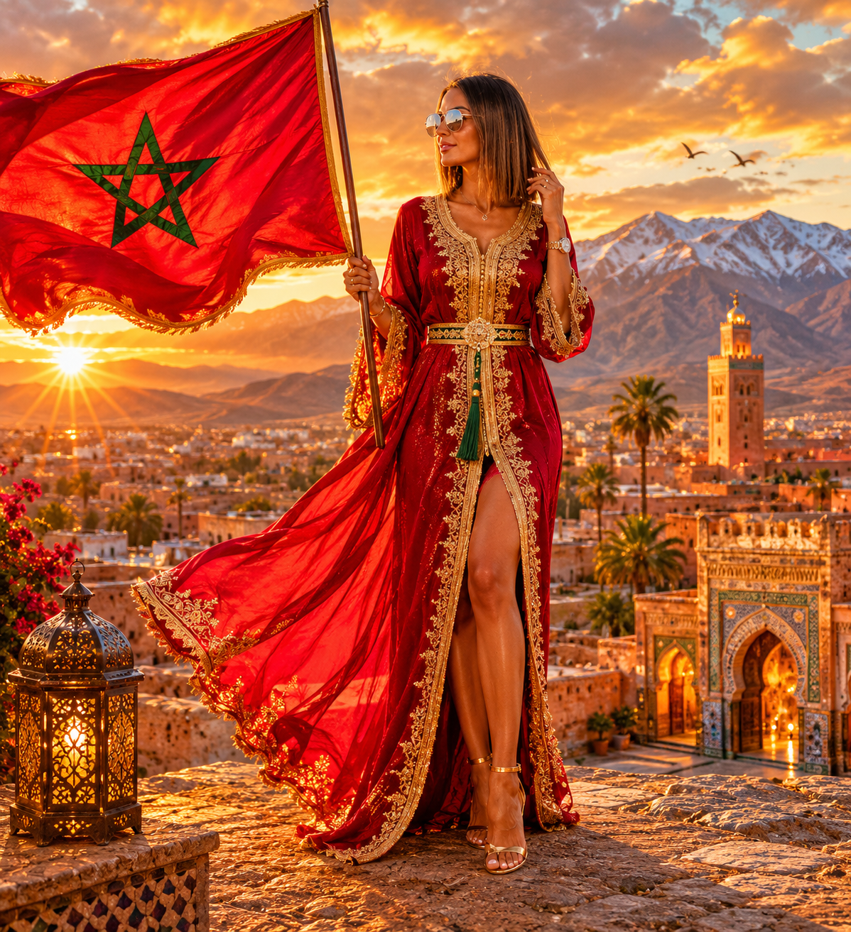 Portrait de Femme Marocaine en Caftan — Art IA LUMÏA - LUMÏA