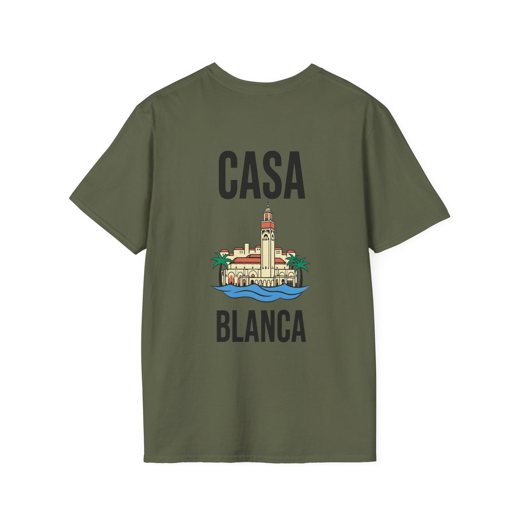 T-shirt Casablanca — Skyline minimaliste de la ville