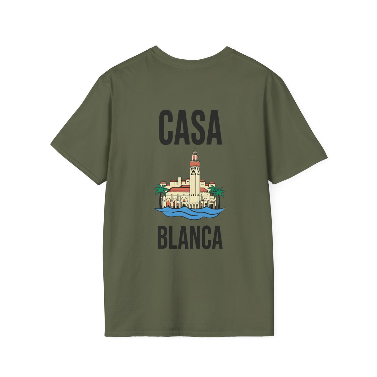 T-shirt Casablanca — Skyline minimaliste de la ville