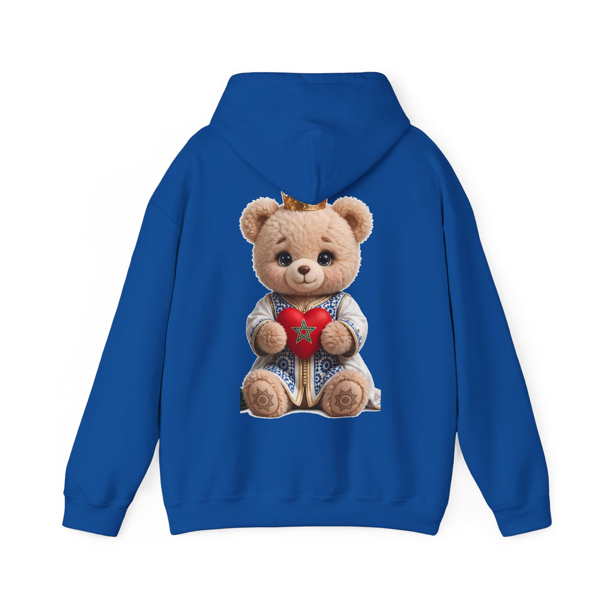Teddy Bear Hoodie — Cute Crowned Bear Holding Heart Pullover - LUMÏA
