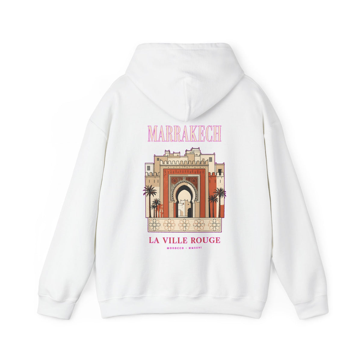 Marrakech 'La Ville Rouge' Hoodie — Vintage Moroccan Travel Sweatshirt - LUMÏA