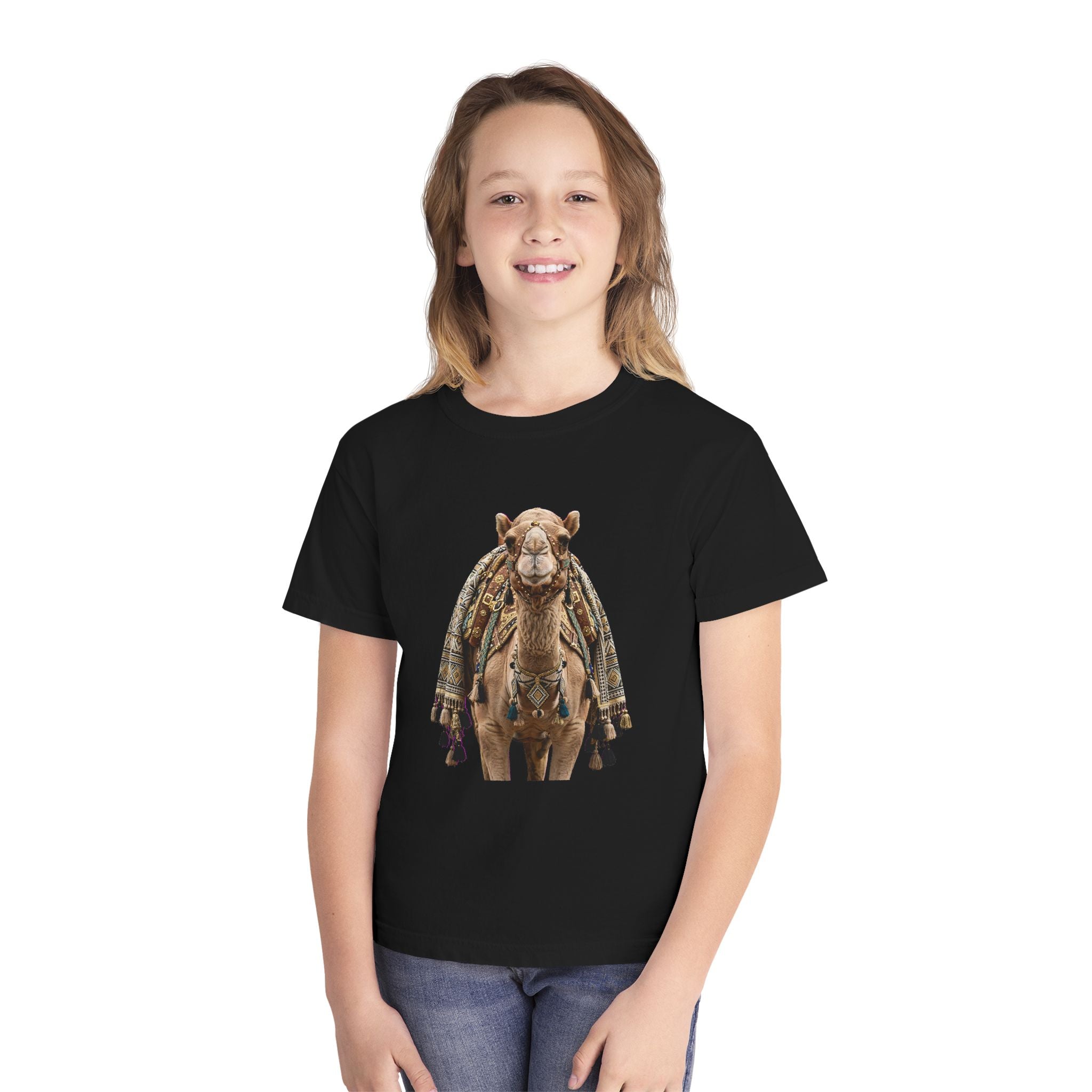 Youth Tee — Cute Camel Graphic Shirt (Boho Desert Vibe)