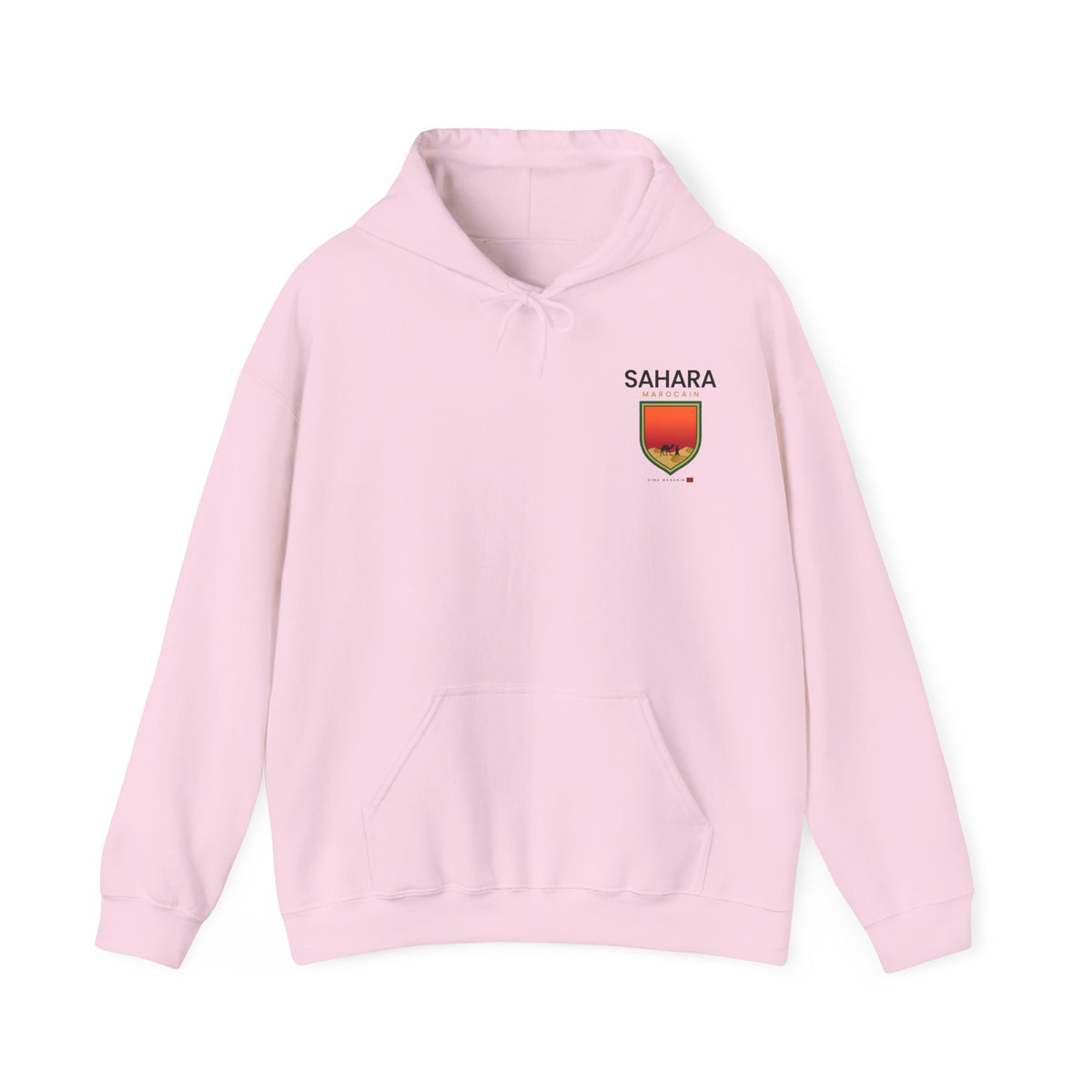 Sahara Marocain Hoodie — Desert Crest Graphic Pullover - LUMÏA