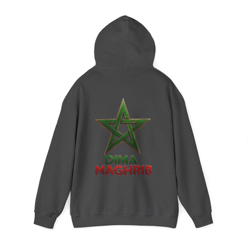 Dima Maghrib Star Hoodie – Moroccan Pride Graphic Pullover - LUMÏA