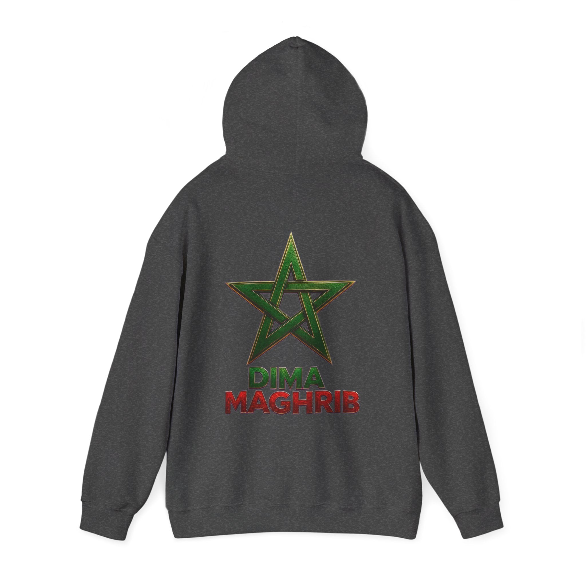 Dima Maghrib Star Hoodie – Moroccan Pride Graphic Pullover - LUMÏA