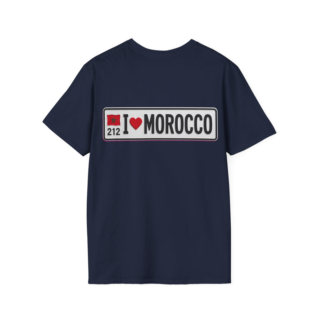 Morocco 212 License Plate T-Shirt — Minimal Vintage Auto Tee