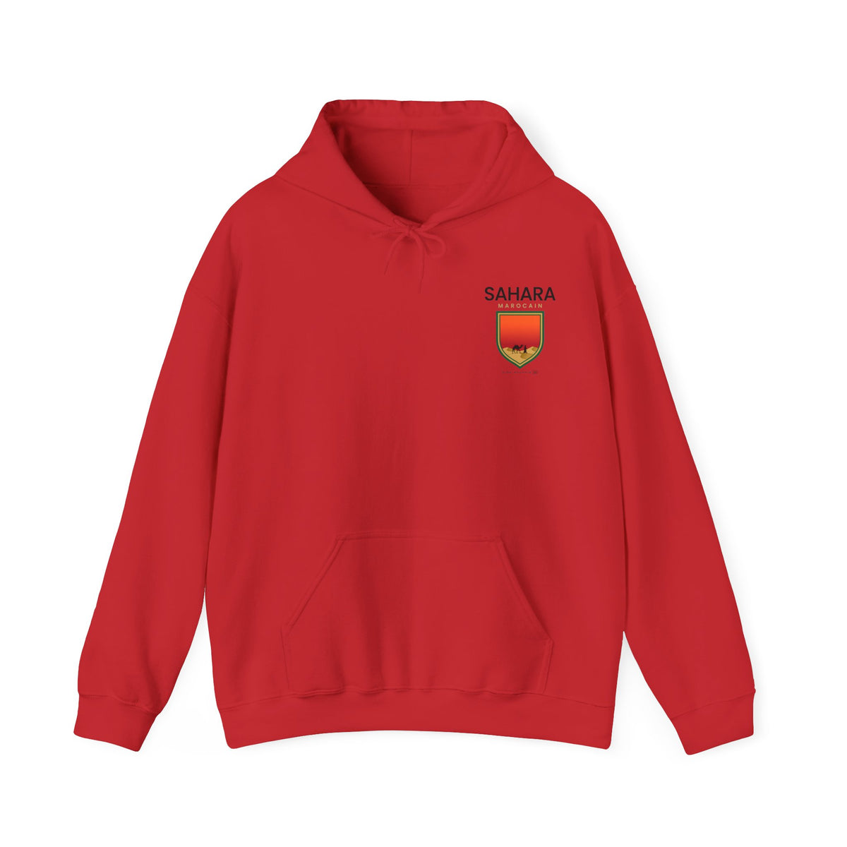 Sahara Marocain Hoodie — Desert Crest Graphic Pullover - LUMÏA