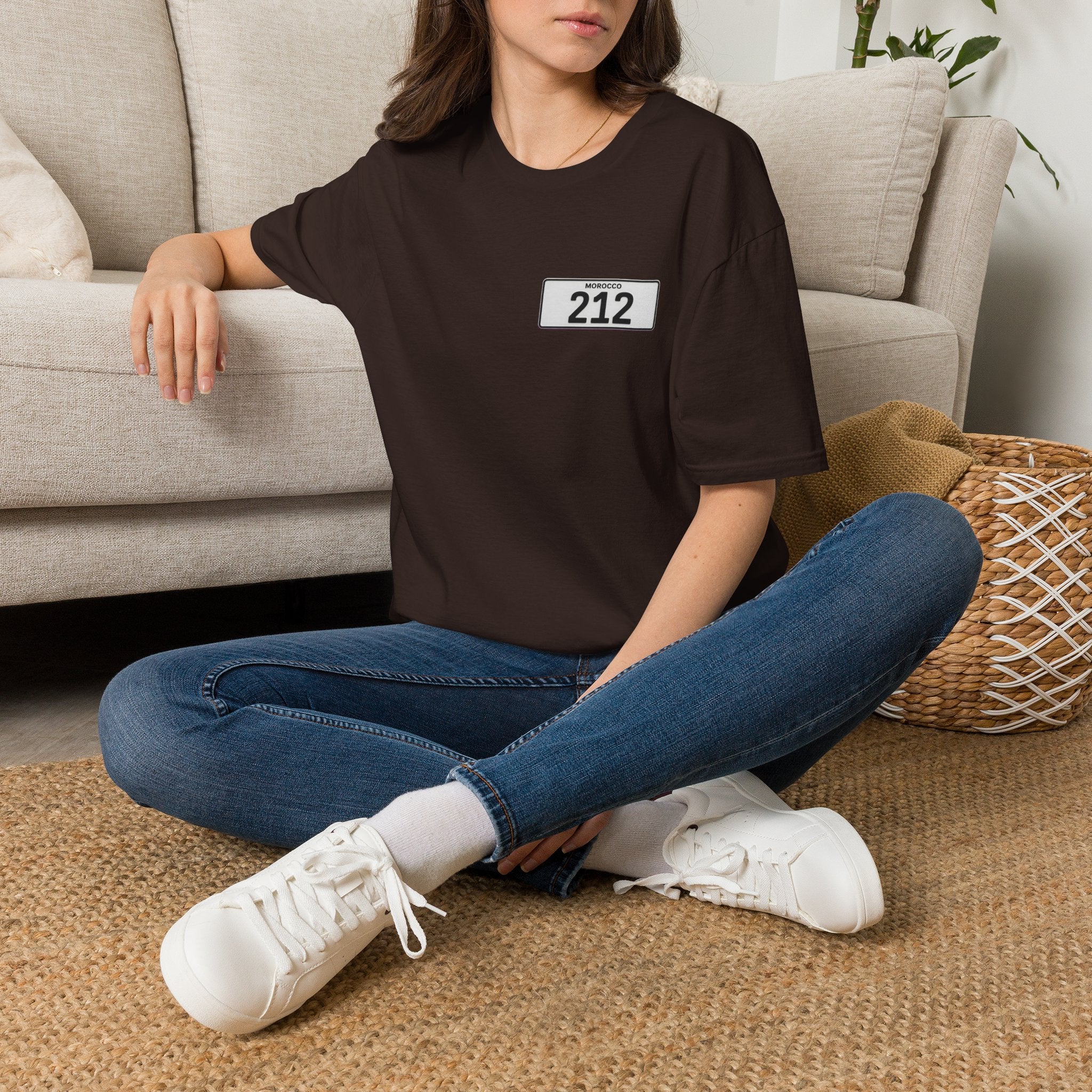 Morocco 212 License Plate T-Shirt — Minimal Vintage Auto Tee