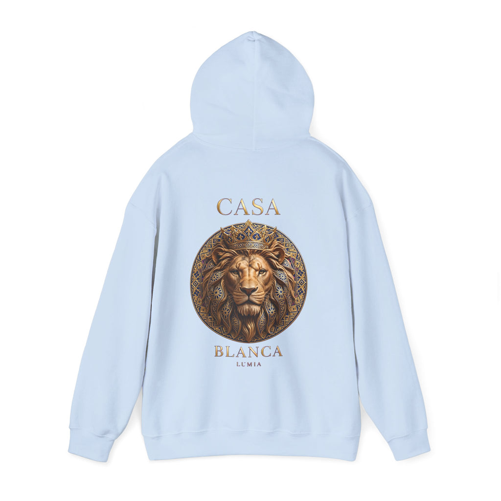 Sweat à capuche fabriqué au Maroc, lion Casa Blanca - LUMÏA