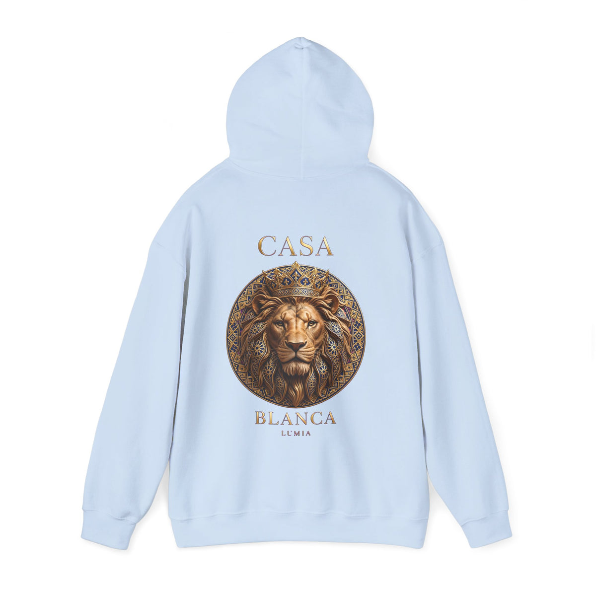 Sweat à capuche fabriqué au Maroc, lion Casa Blanca - LUMÏA