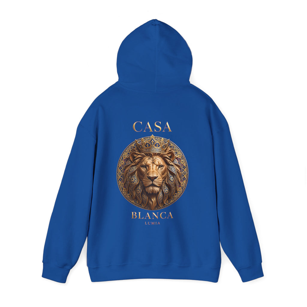 Sweat à capuche fabriqué au Maroc, lion Casa Blanca - LUMÏA