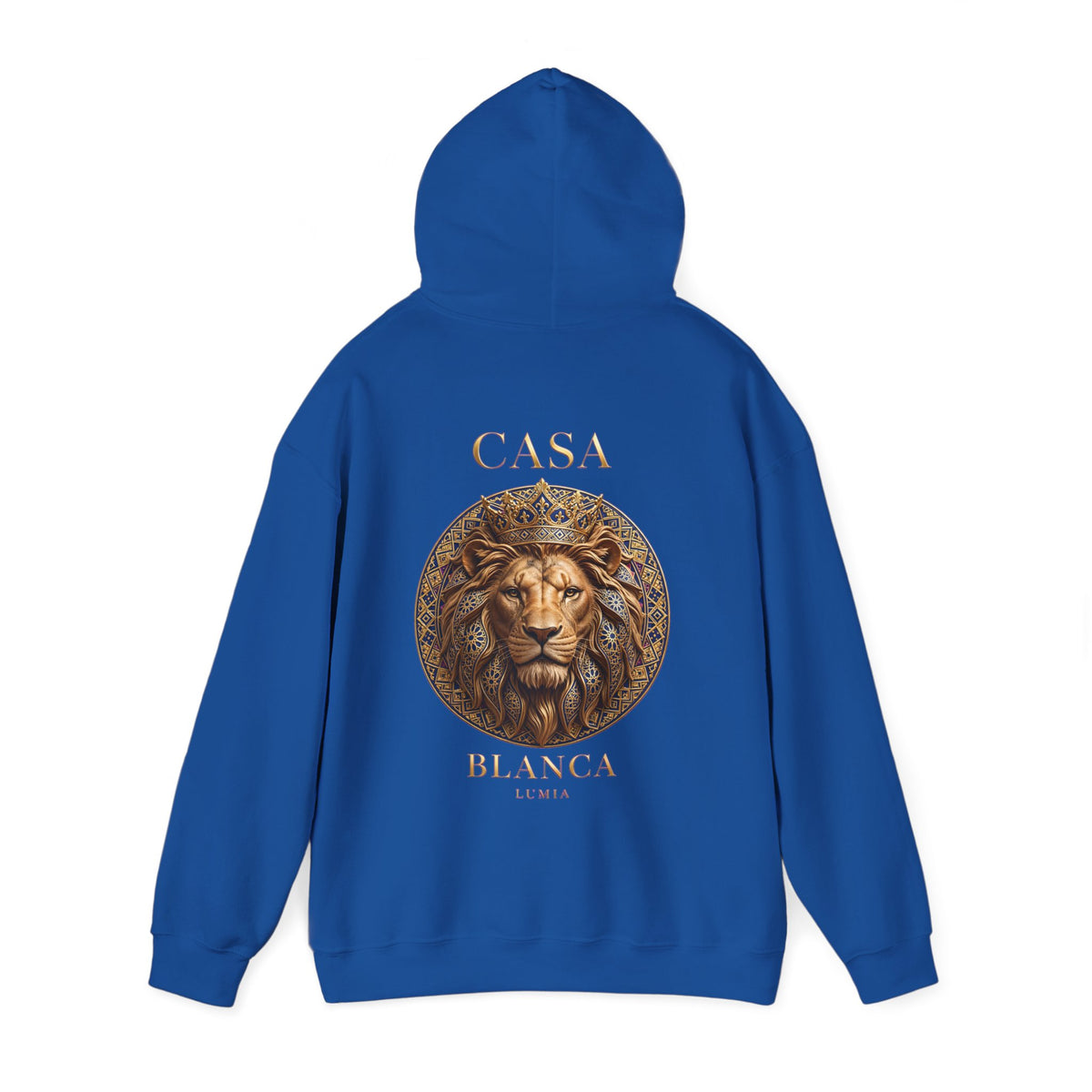 Sweat à capuche fabriqué au Maroc, lion Casa Blanca - LUMÏA