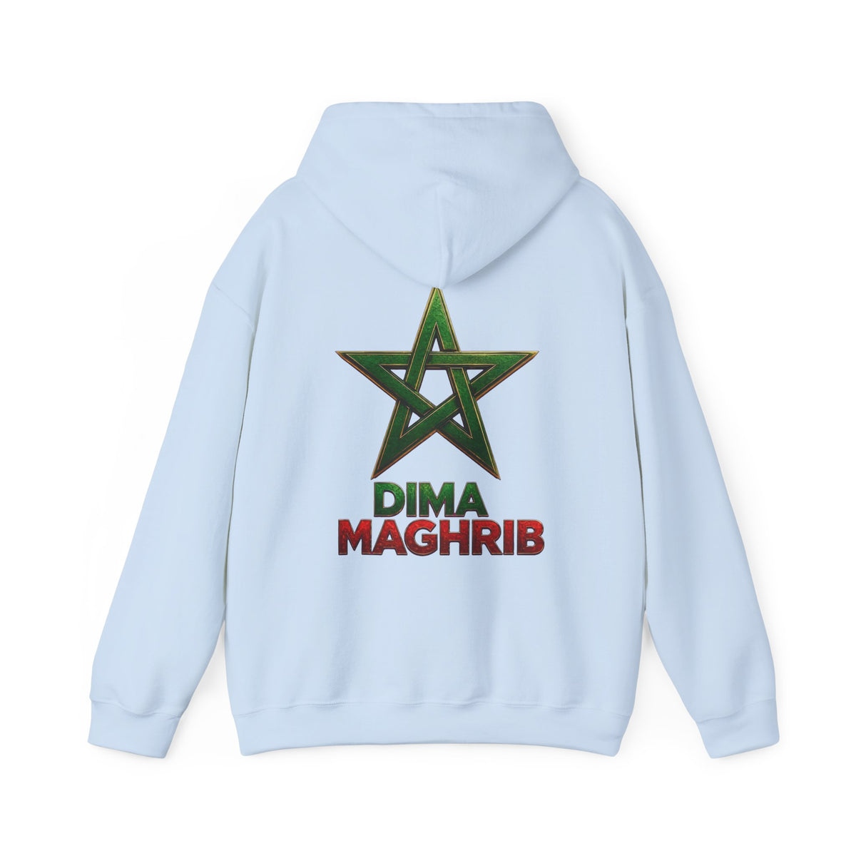 Dima Maghrib Star Hoodie – Moroccan Pride Graphic Pullover - LUMÏA