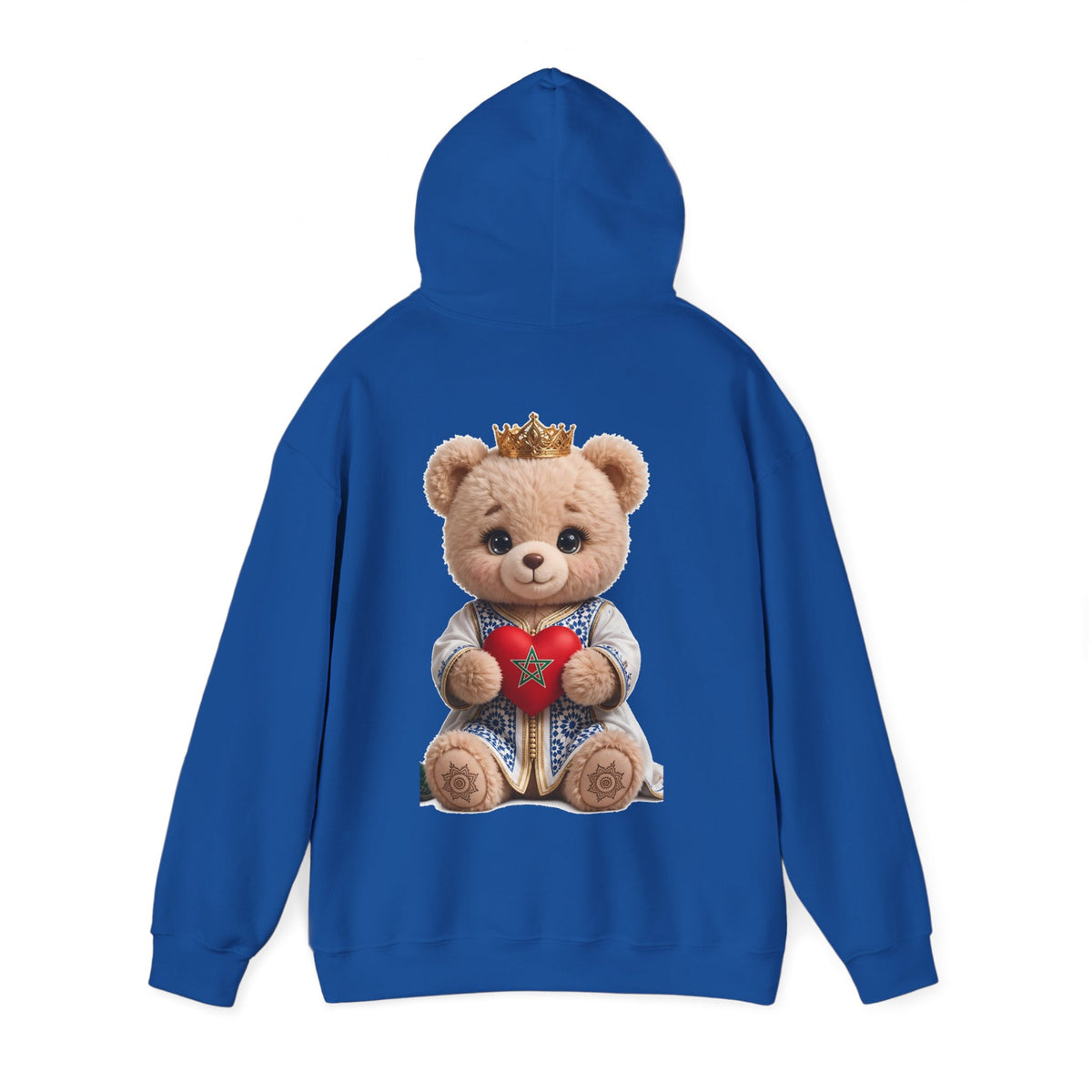 Teddy Bear Hoodie — Cute Crowned Bear Holding Heart Pullover - LUMÏA