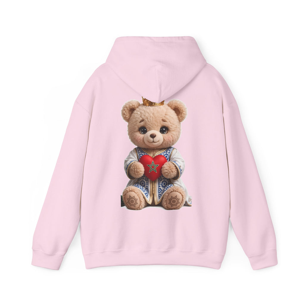 Teddy Bear Hoodie — Cute Crowned Bear Holding Heart Pullover - LUMÏA