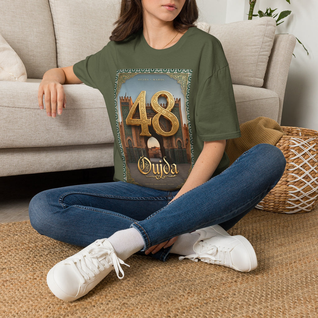 48 Oujda Souvenir T-Shirt — Vintage Moroccan Cityscape Tee