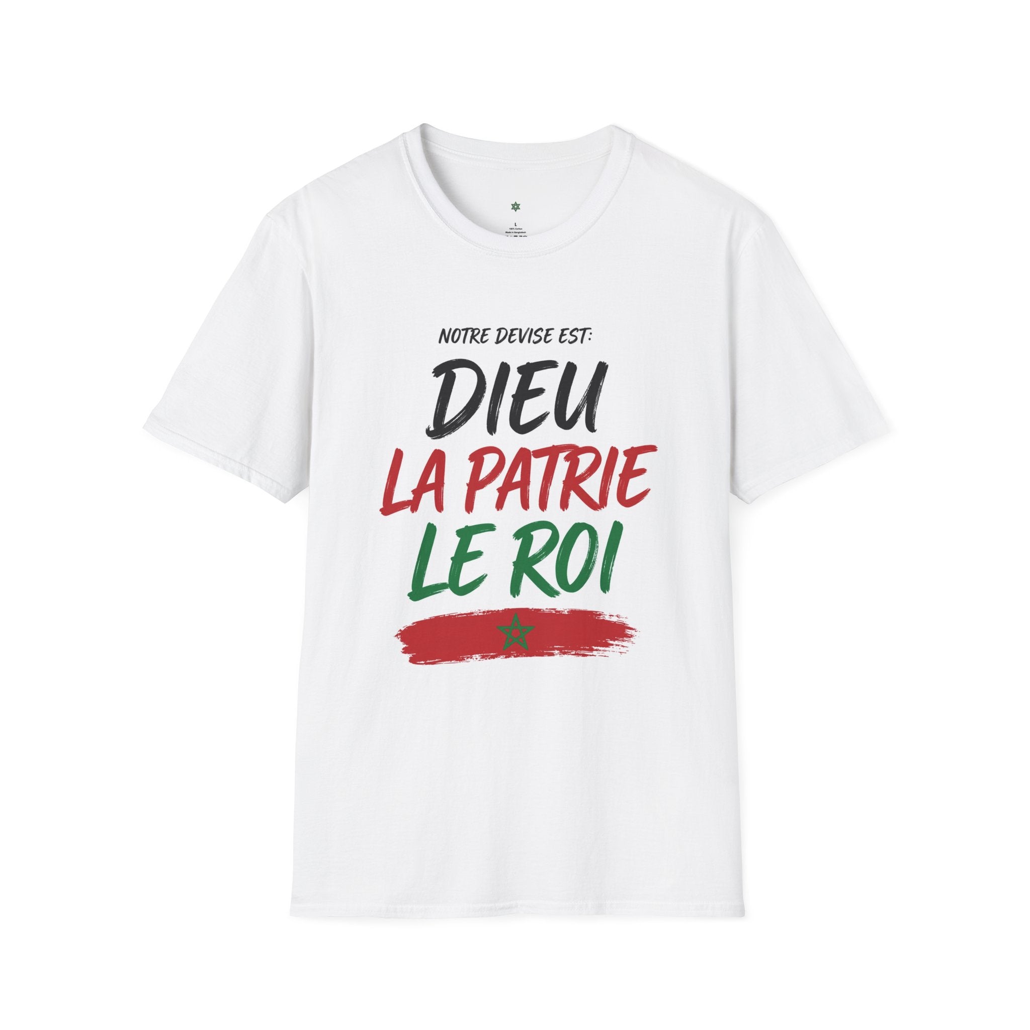 T-Shirt — "Dieu La Patrie Le Roi" French Patriotic Graphic Tee