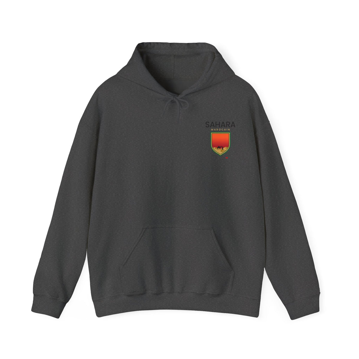 Sahara Marocain Hoodie — Desert Crest Graphic Pullover - LUMÏA