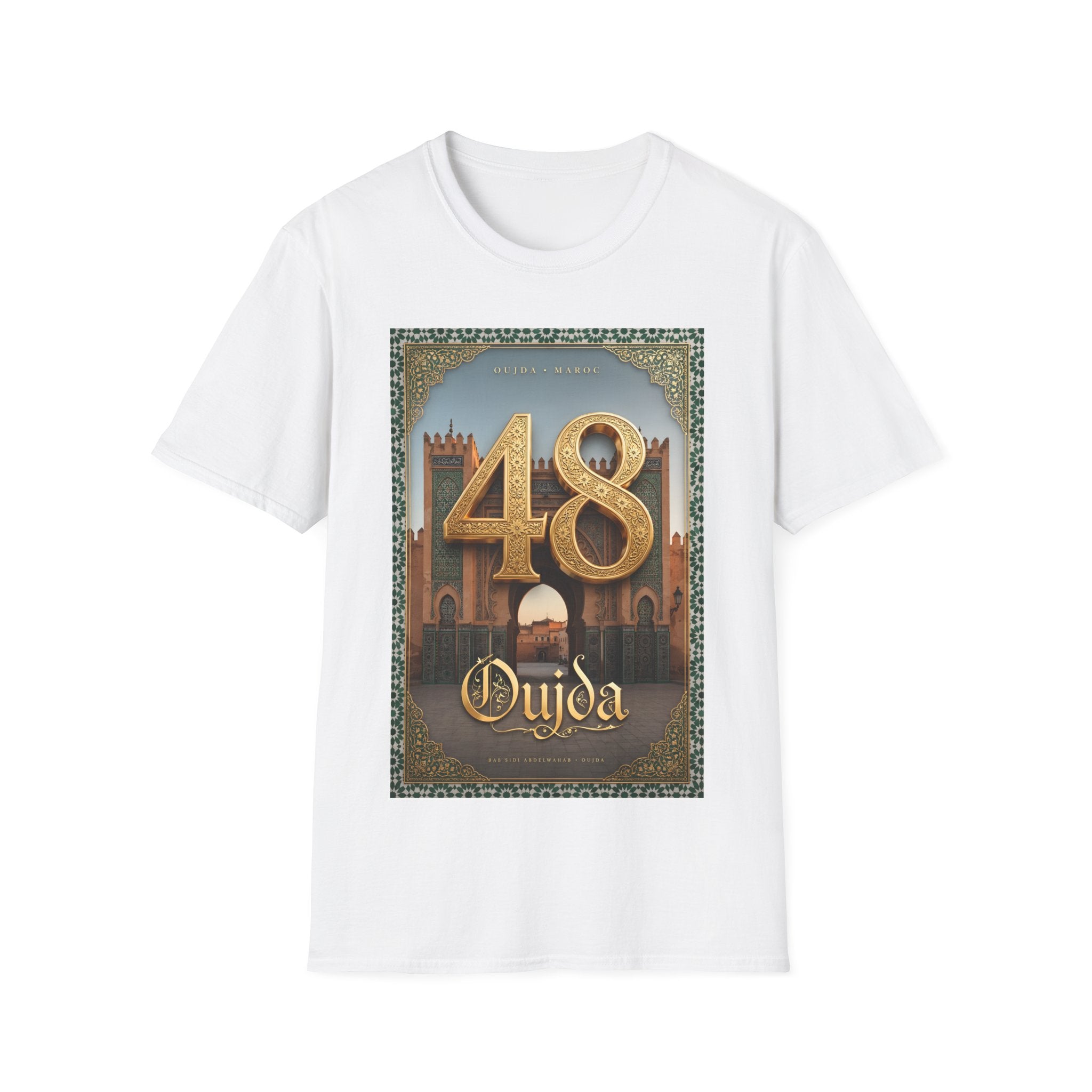 48 Oujda Souvenir T-Shirt — Vintage Moroccan Cityscape Tee