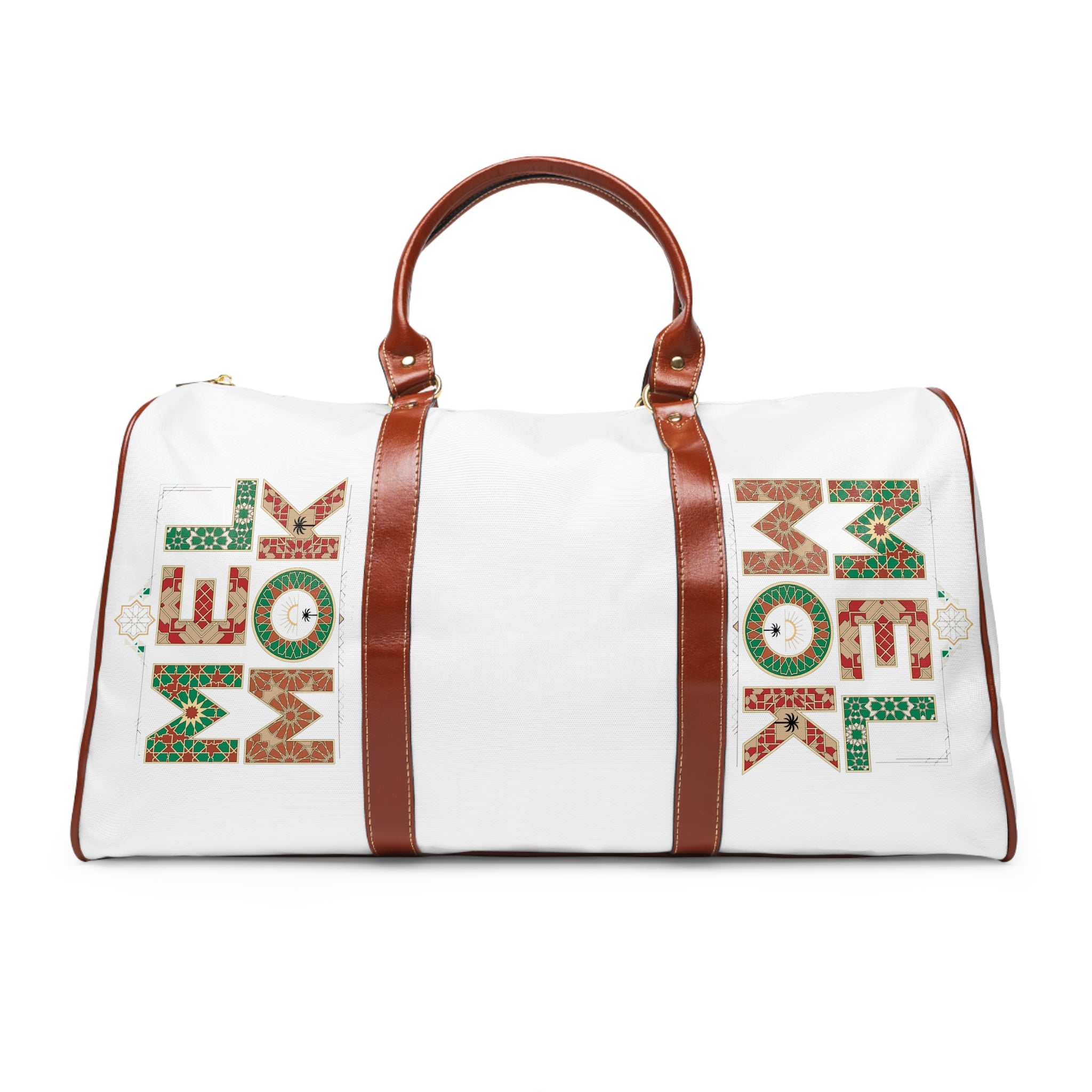 Waterproof Travel Bag - Floral 'Mei Mok' Pattern Duffle for Holiday Getaways